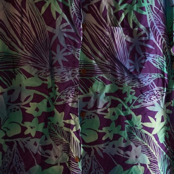 HILO HATTIE HAWAIIAN ALOHA RESORT WEAR ORIGINAL MADE IN HAWAII BLUES GREEN NEW L - Picture 2 of 12